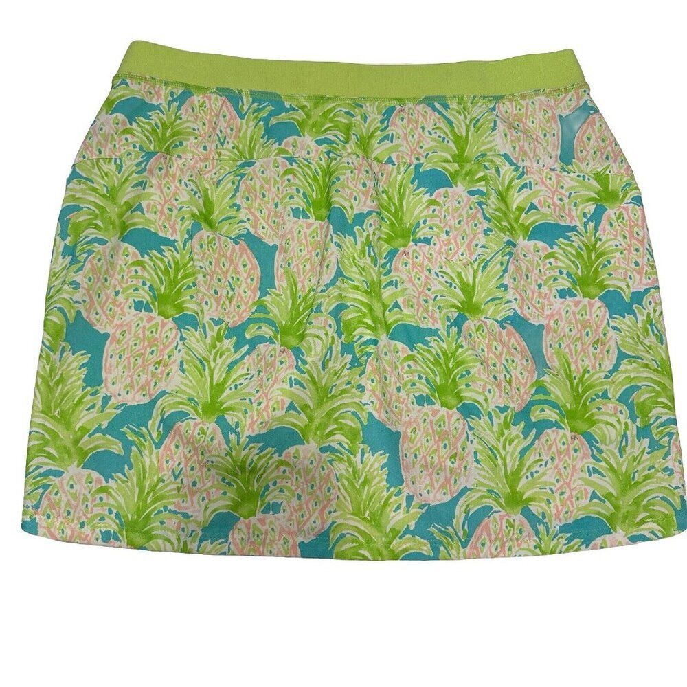 Ralph Lauren RLX Ladies M Tennis Golf Pickleball skort stretch Pull On Pineapple